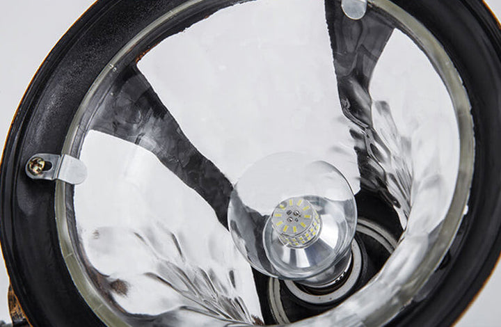 Europeisk Retro Vanntett Steinmønster Glasslampeskjerm 1-Lys Utendørs Vegglampe | Skanto