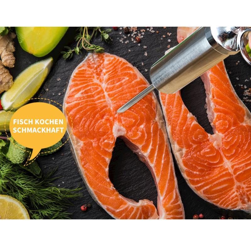 304 Marinade Injector laget av rustfritt stål for marinering av kjøtt på kjøkkenet | Skanto