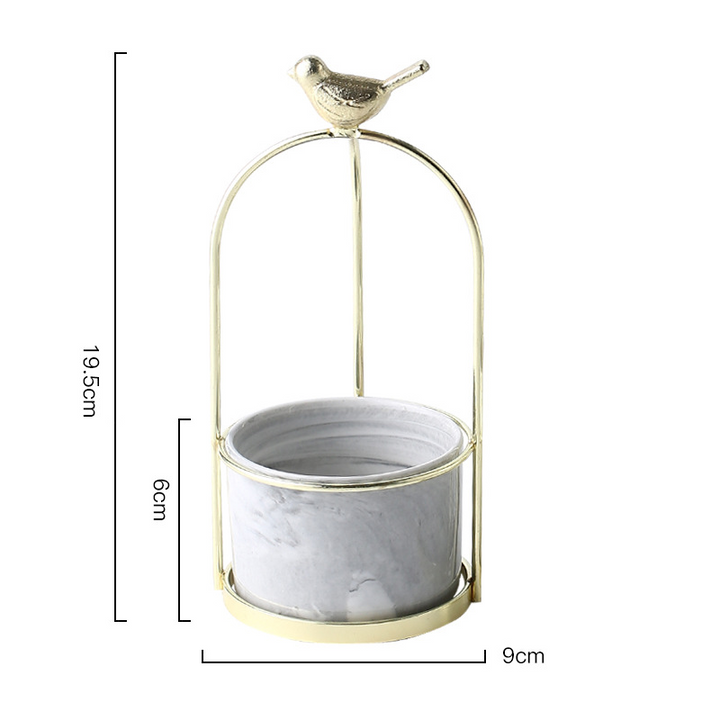 Skanto | Blomsterplantetopper med fugledesign for stilfull dekorasjon