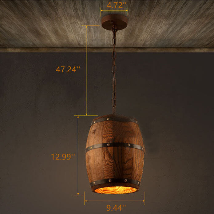 Skanto | BarrelGlow Vintage Pendellampe | Trevinfat Design | 1-pære | Rustikk Belysning
