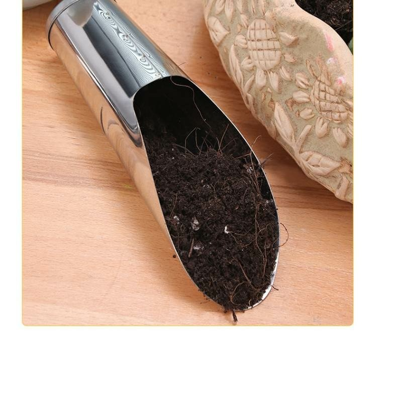 Skanto | Rustfritt Stål Scoop for Pottemuld – Robust Plantescoop for Hage og Balkong