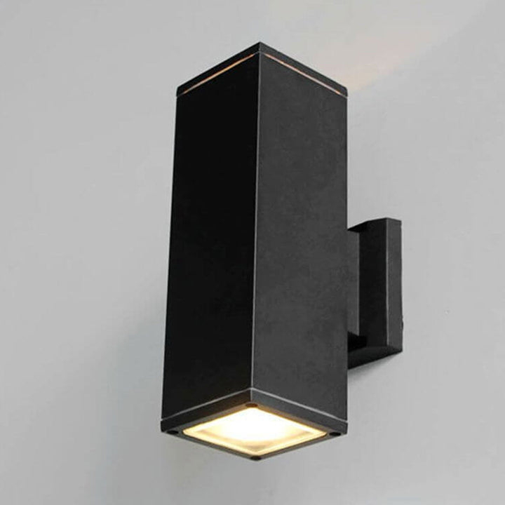 Moderne minimalistisk firkantet søyle LED lysende utendørs vanntett vegglampe | Skanto
