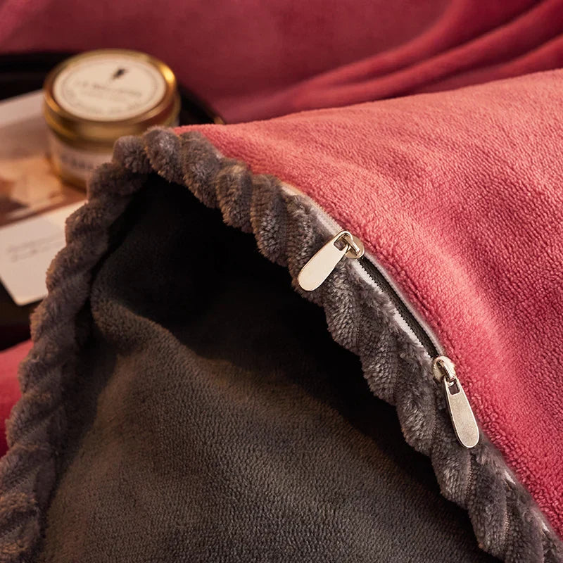 Skanto | Luksus Fløyel Fleece Dynecover Sett - PlushHaven