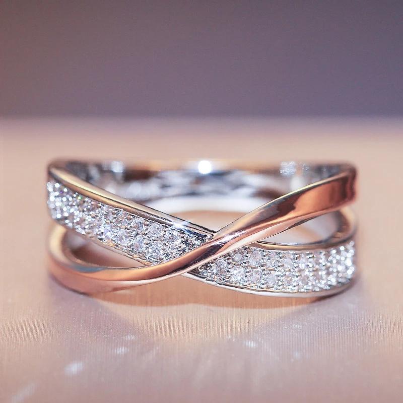 Skanto | X Form Krysset Ring for Kvinner