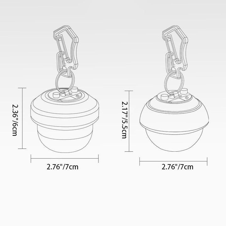 Moderne Kreativ Vannavstøtende Orb Metall PC LED Camping Utendørs Lys For Utendørs Patio | Skanto