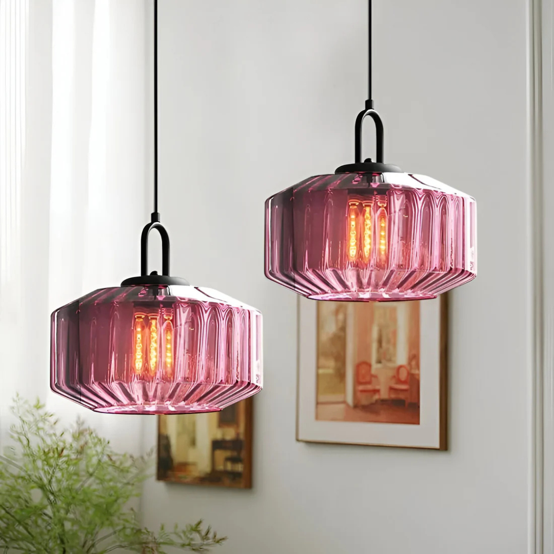 Skanto | Retro Farget Glass Pendellampe
