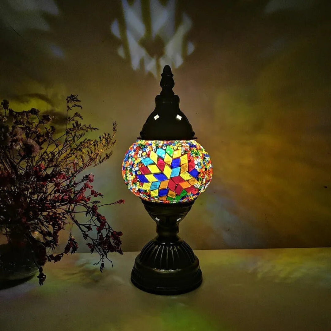 Mosaikk Fargerik Mønster Bordlampe Skanto
