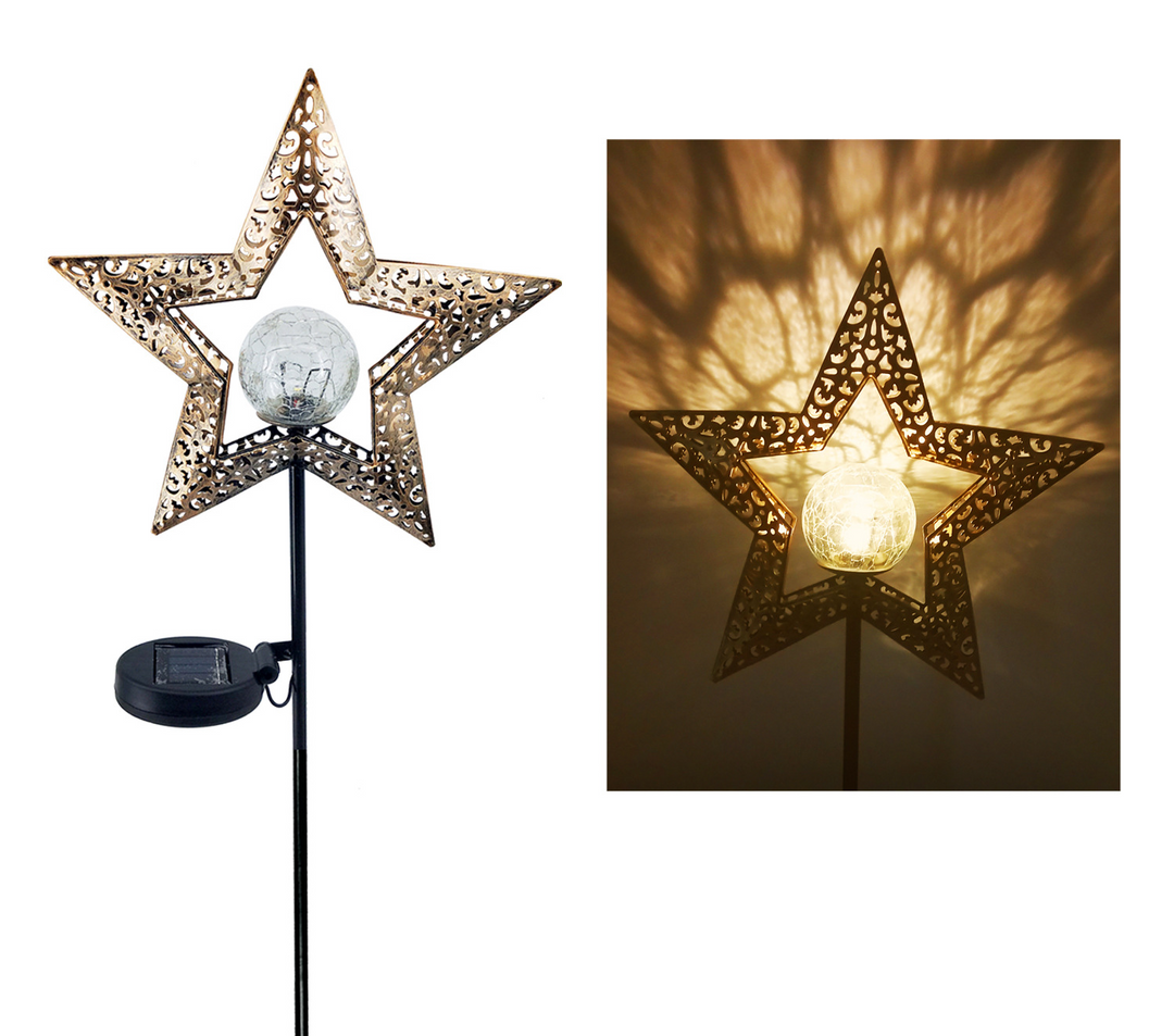 Skanto | Solhagen Lys laget av Metall – Vanntett LED Design i Måne, Flamme, Sol eller Stjerneform