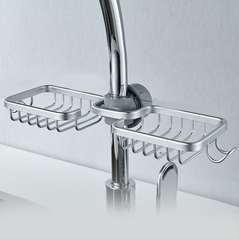 Duschablage für Shampoo und Seife – Edelstahl/Aluminium – Silber oder Schwarz – Bohren nicht erforderlich
