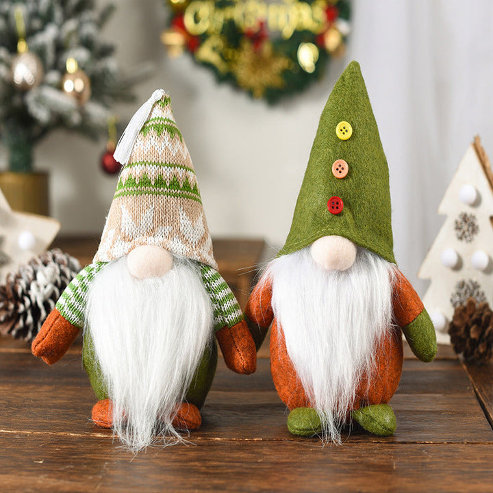 Skanto | Julegrønn Ansiktsløs Gammel Mann Alf Figurine