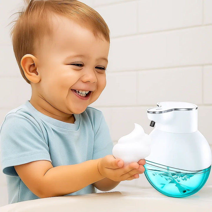 PureFoam | Berøringsfri Skumsåpe Dispenser – Infrarød Sensor – IPX5 Vannavvisende – USB Oppladbar Hygiene Skanto