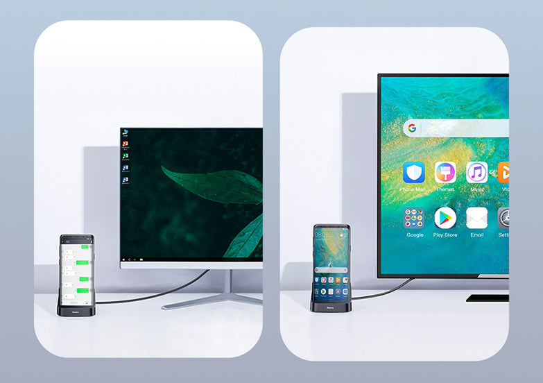 Skanto | 7-i-1 USB/Type-C Til HDMI HUB Dockingstasjon & Strømadapter