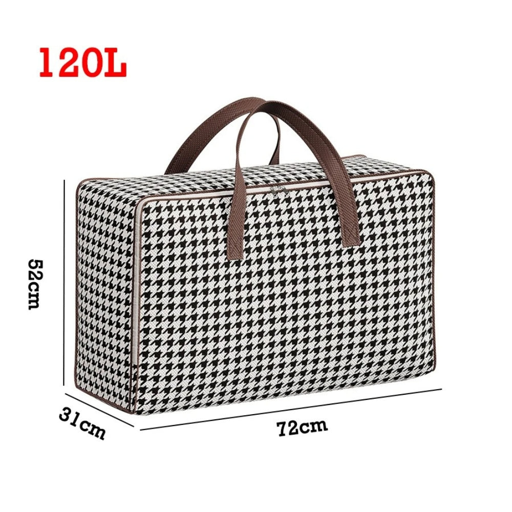 Skanto | Slitesterk stor kapasitet houndstooth lagringskoffert