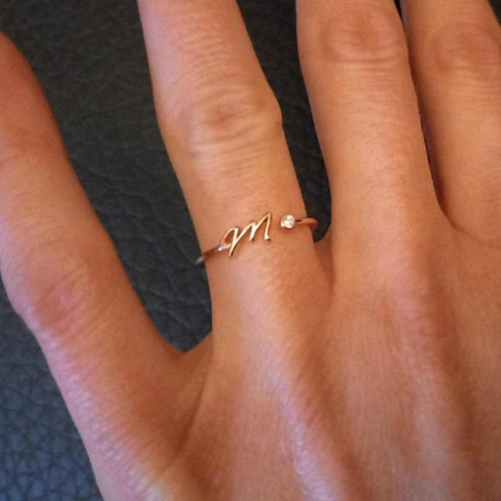 Skanto | Rustfritt Stål A-Z 26 Bokstaver Ringer