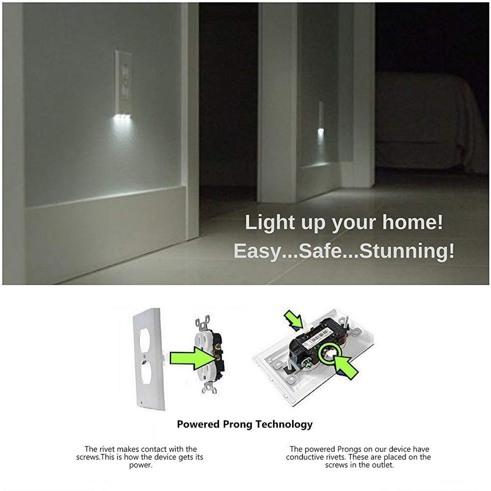 Skanto | Outlet veggplate med LED nattlys