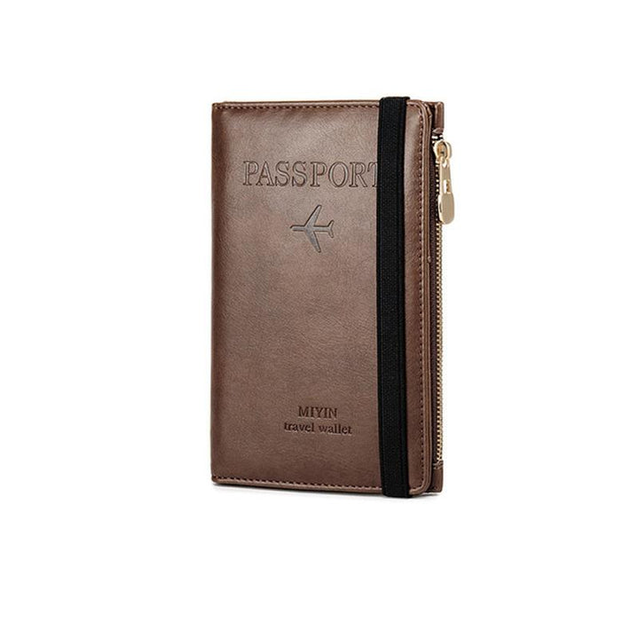 Men's Leather Passport Wallet with RFID Blocking | Skanto