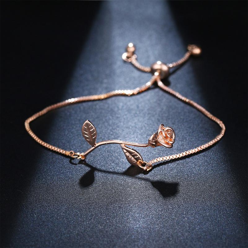 Skanto | Rose Blomst Charm Armbånd