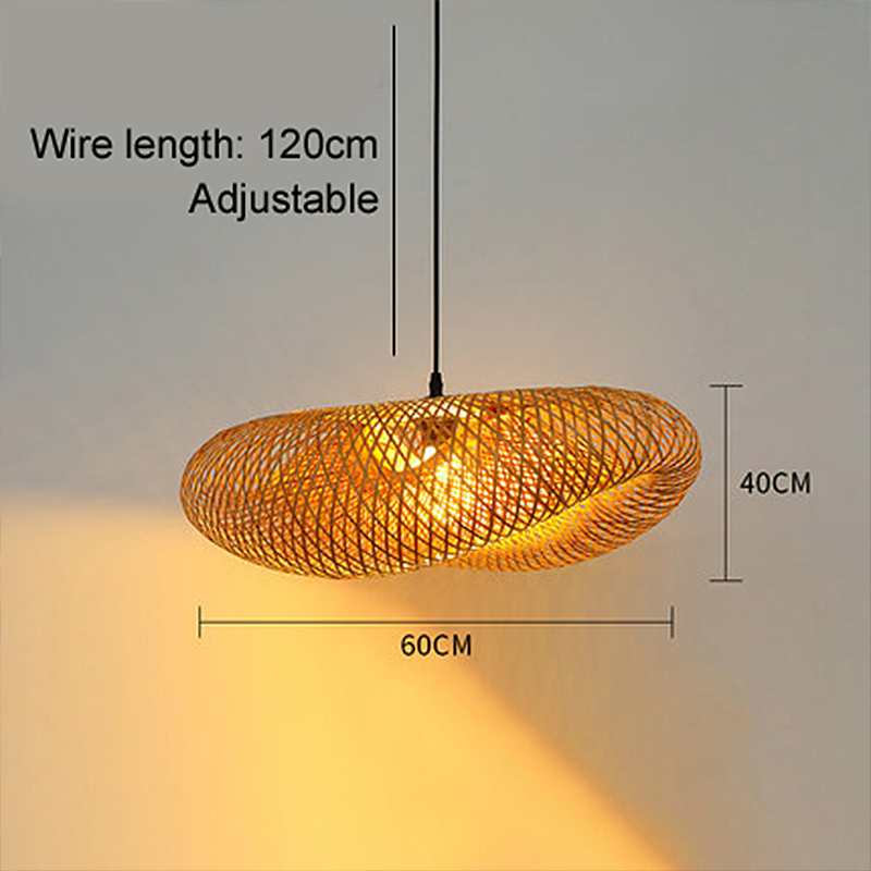 Skanto | Rattanvevd Bambus - Pendellampe - Led - Lys