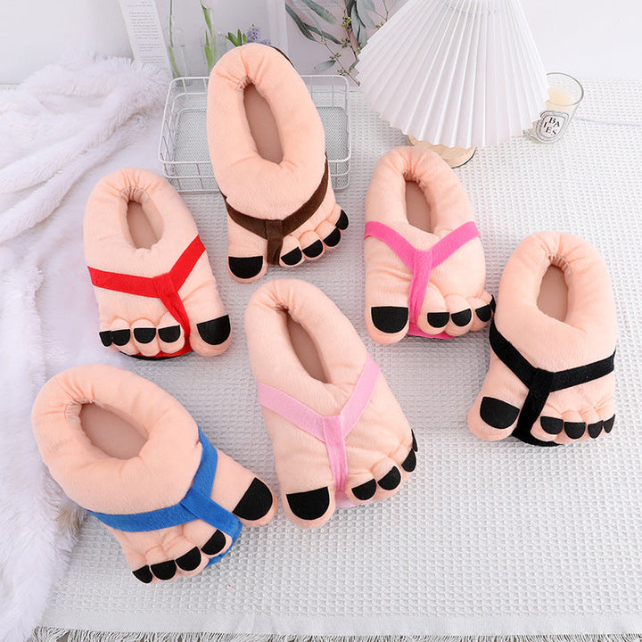 Skanto | Morsomme fotplush novitetssandaler