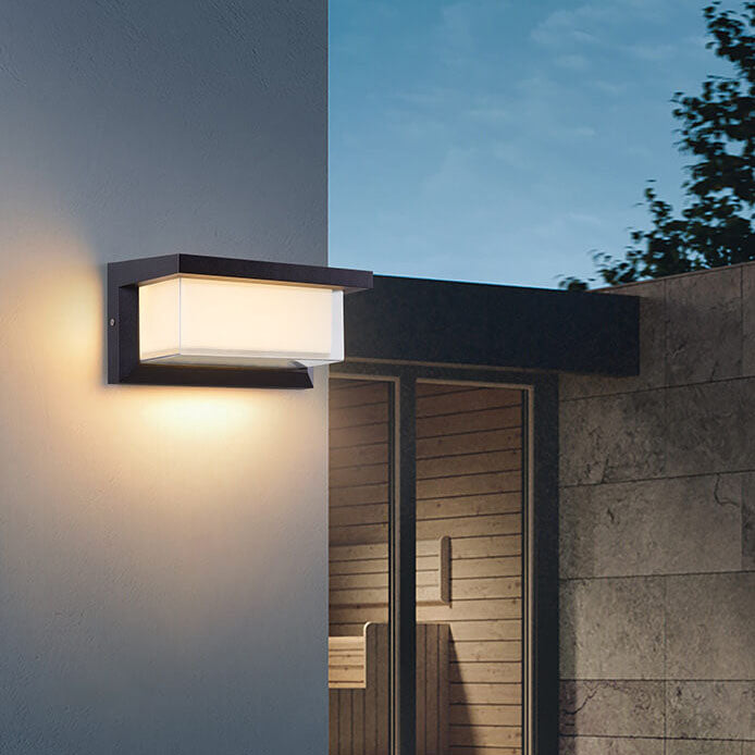 Skanto | Moderne Minimalistisk Solrektangel PC LED Utendørs Vegglampe For Utendørs Patio