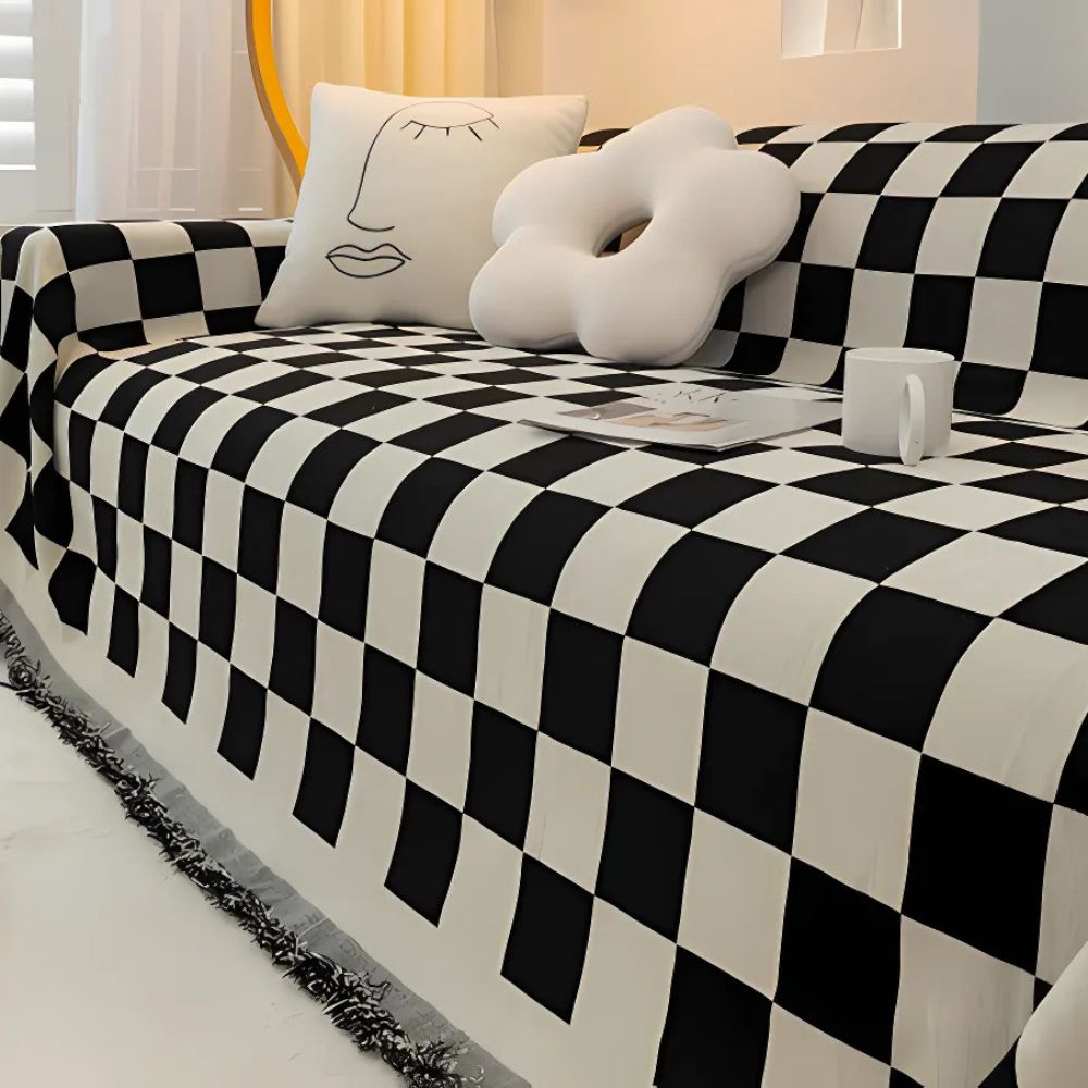 Skanto | Rutete Anti-Ripe Sofa Dekke