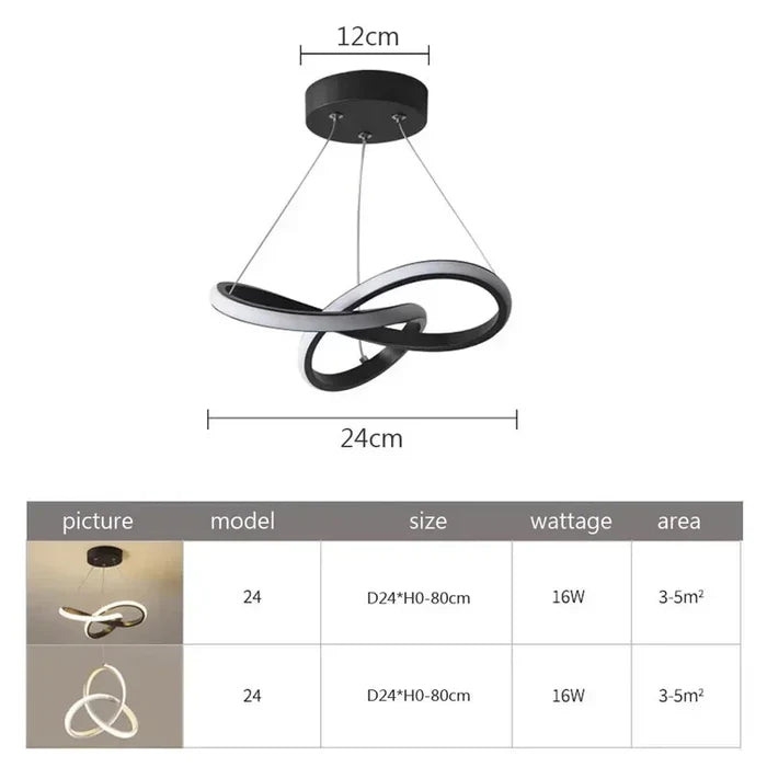 Moderne LED Taklampe - WaveGlow | Skanto