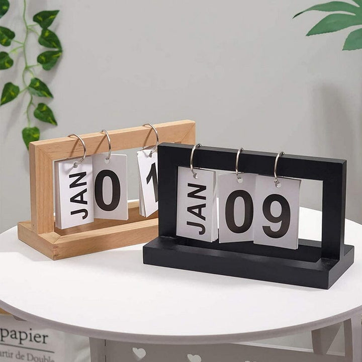 Dutch Teak Wood Skrivebordskalender | Skanto