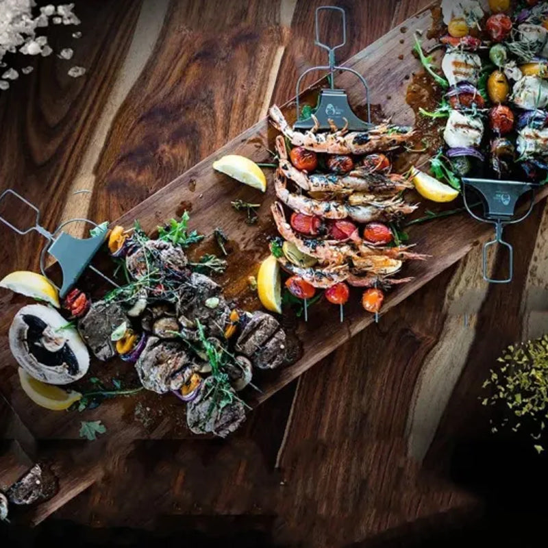 3 Way Grillspyd, Rustfritt Stål Spyd for BBQ | Skanto
