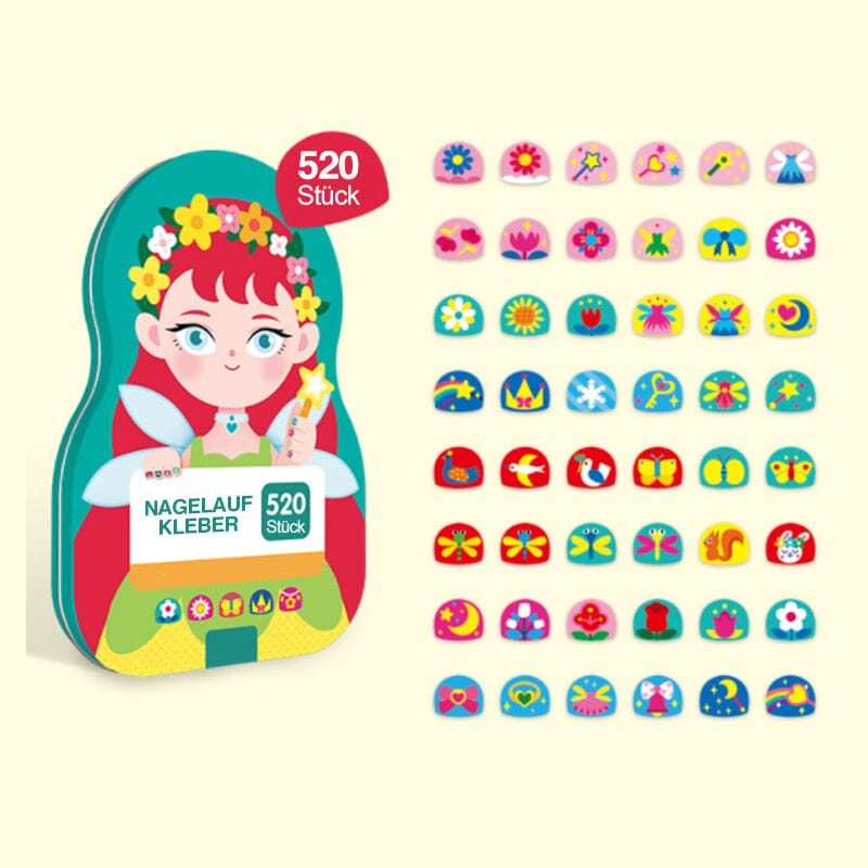 Skanto | Neglesticker Sett for Barn (520 Biter)