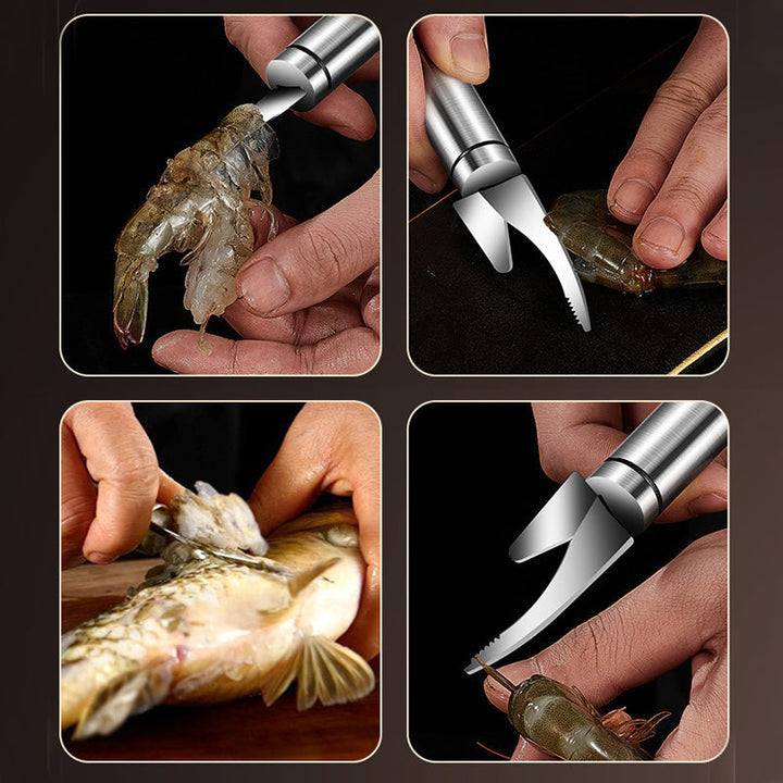 Skanto | 5 i 1 Multifunksjonell Reker Line Fish Maw Kniv
