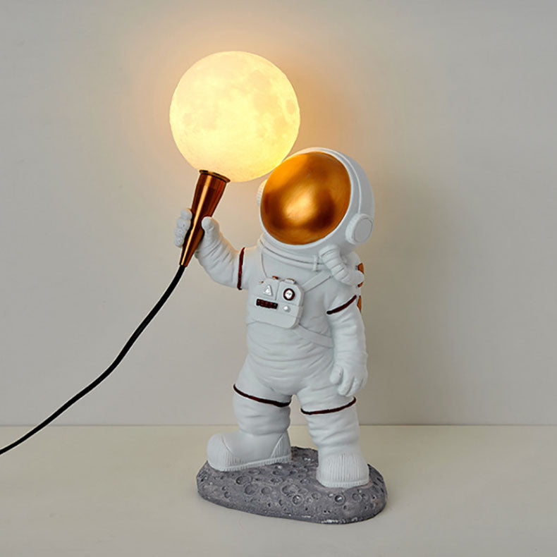Norvo | Moderne Kreativ Tegneserie Astronaut Harpiks ABS 1-Lyskilde Vegglampe for Soverom