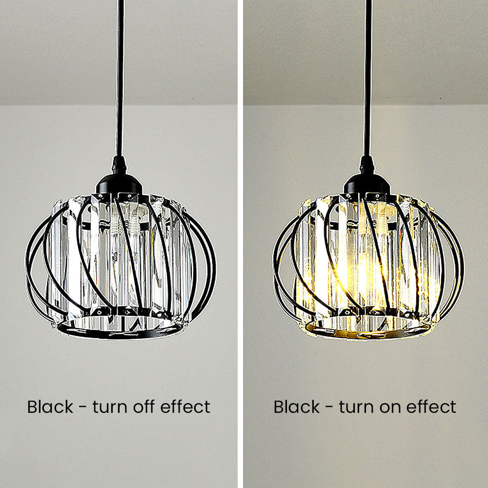 Skanto | Pendellampe svart glass kule taklampe