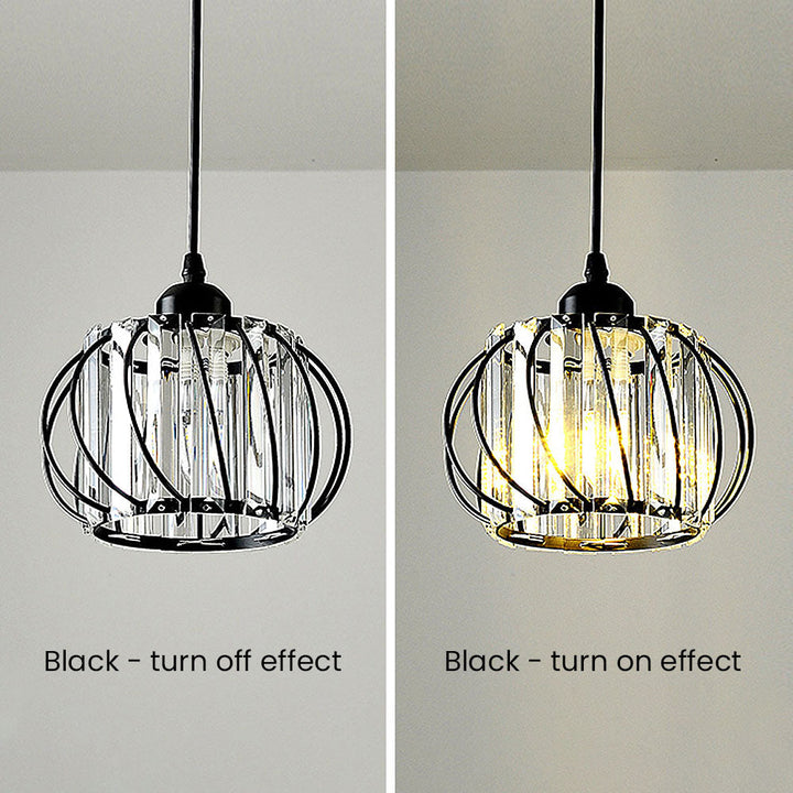 Skanto | Pendellampe svart glass kule taklampe