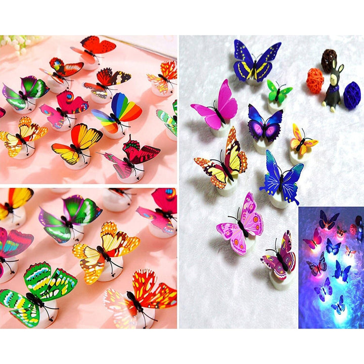 Skanto | 12-pak: LED sommerfugl dekorasjon nattlys