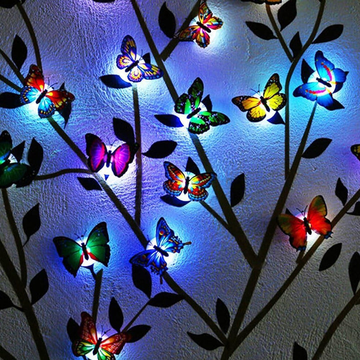 Skanto | 12-pak: LED sommerfugl dekorasjon nattlys