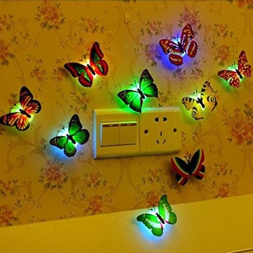 Skanto | 12-pak: LED sommerfugl dekorasjon nattlys