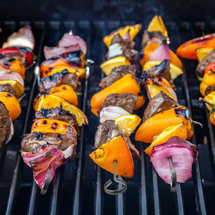 12" Rustfritt Stål Grill BBQ Kjøttspyd Grill BBQ Verktøy 12stk | Skanto