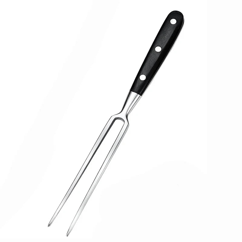 12" Rustfritt Stål Kjøttgaffel med Trehåndtak for Grill BBQ Matlaging | Skanto