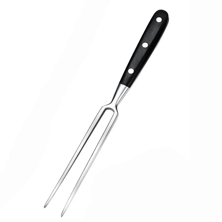 12" Rustfritt Stål Kjøttgaffel med Trehåndtak for Grill BBQ Matlaging | Skanto