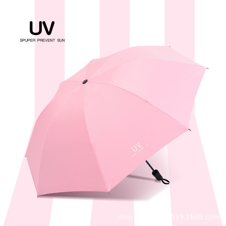 Dame UV-beskyttelse kompakt paraply med automatisk åpne mekanisme Skanto