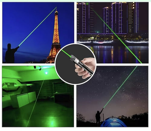Skanto | Laser Pointer Oppladbar Grønn USB Metall Penn