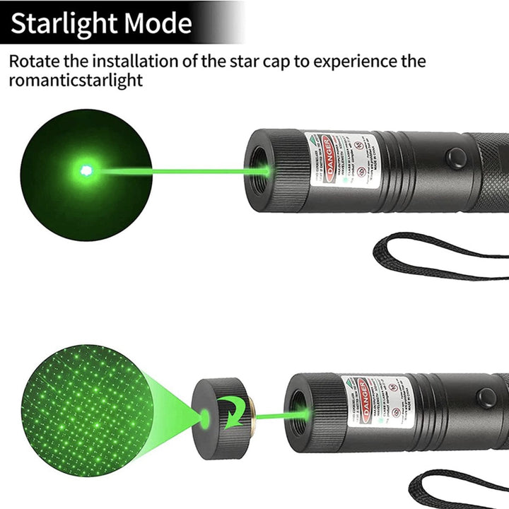 Skanto | Laser Pointer Oppladbar Grønn USB Metall Penn