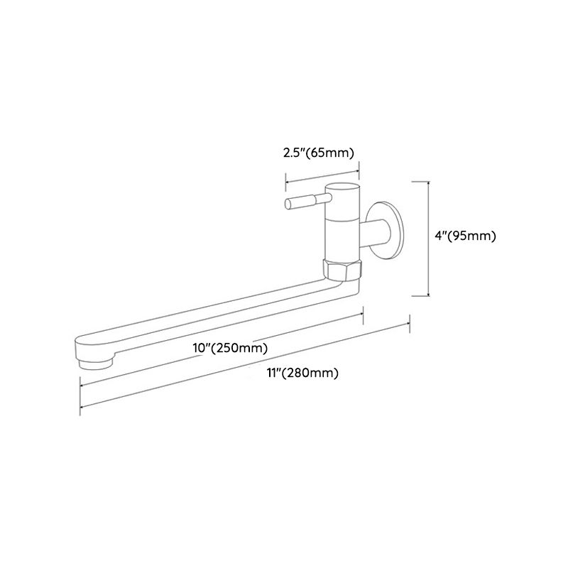 Kjøkkenkran, grytepåfyllingsventil, ettgreps, svingbar, kjøkkenkran i rustfritt stål