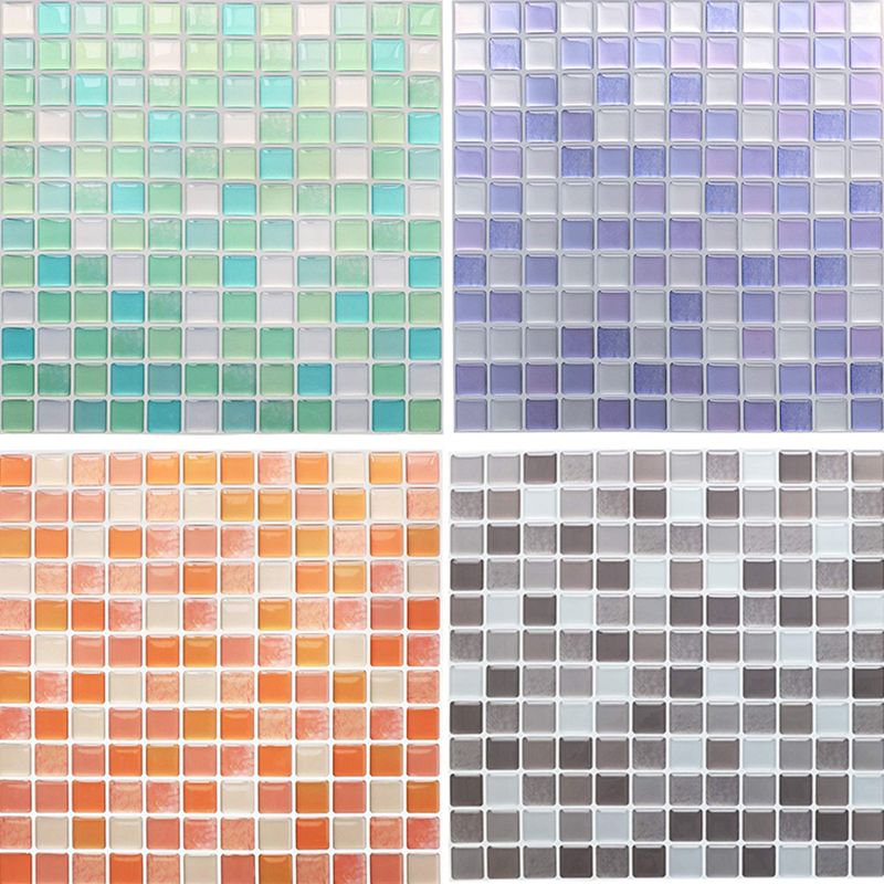 Plast mosaikkfliser med selvklebende plast, vanntett mosaikkflis med selvklebende plast og firkantet form