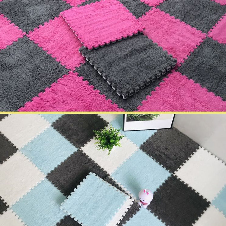 Skanto | Fargefading Resistant Teppeflis Solid Color Interlocking Teppeflis