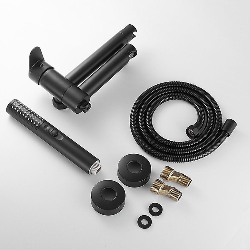 Norvo | Moderne Badekar Ram Del Enkelt Håndtak Veggmontert Badekararmatur med Hånddusj