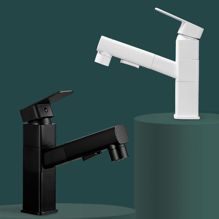 Servantkran med svingbar tut, ettgrepskran med uttrekkbar dusjhode