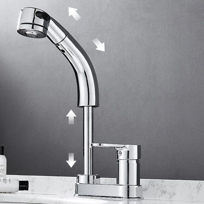 Modern style kjøkkenkran kobberhåndtak lav bue uttrekkbar kjøkkenkran