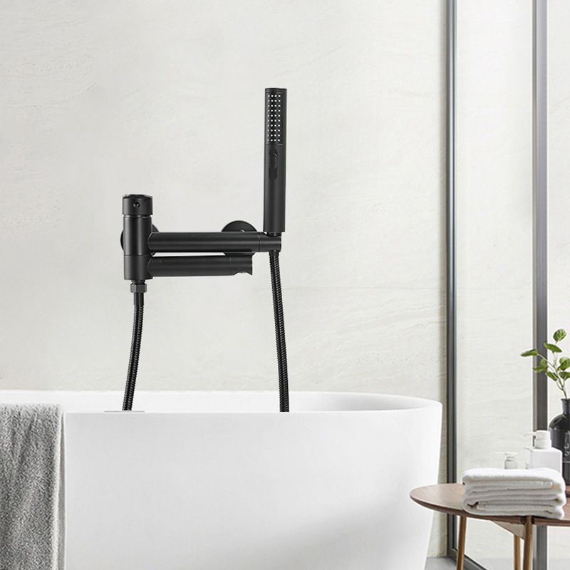 Norvo | Moderne Badekar Ram Del Enkelt Håndtak Veggmontert Badekararmatur med Hånddusj