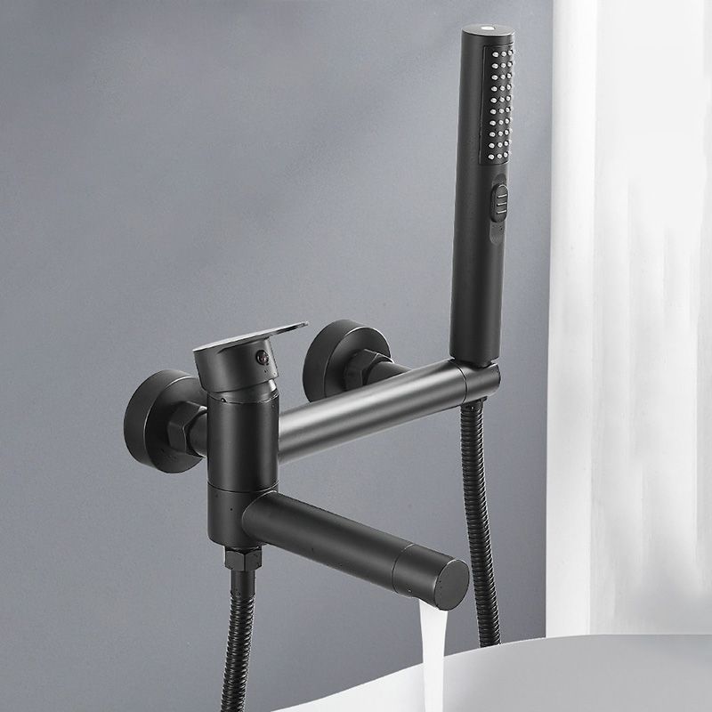 Norvo | Moderne Badekar Ram Del Enkelt Håndtak Veggmontert Badekararmatur med Hånddusj